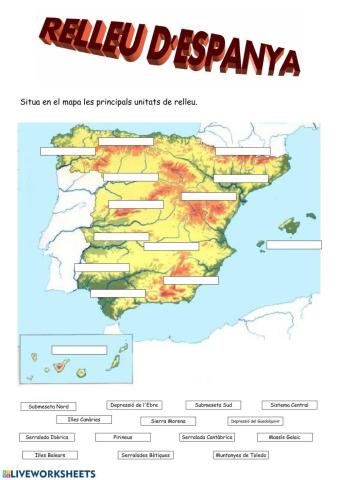 Relleu i rius d'Espanya