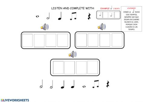 Note values Dictation