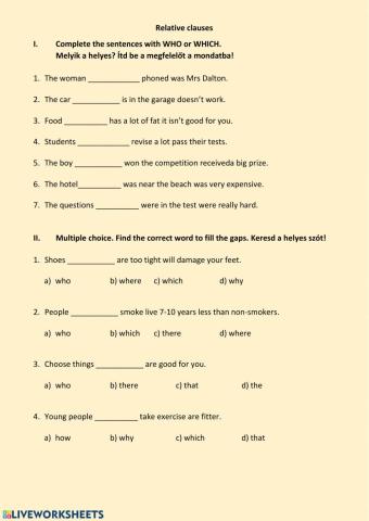 Relative clauses