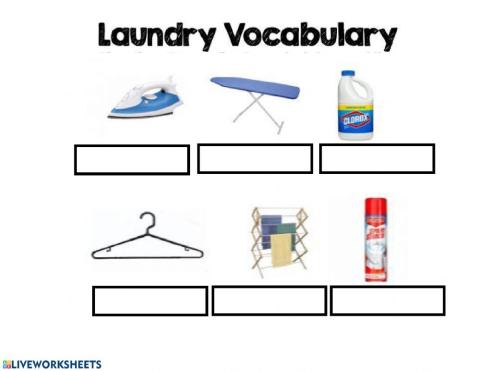 Laundry vocab (h) 2