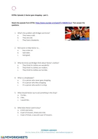 Extra Episode 2 Part 1 - Hector goes shopping