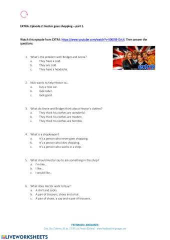 Extra Episode 2 Part 1 - Hector goes shopping