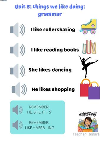 Things we like doing grammar