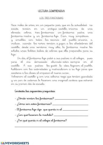 Lectura comprensiva y onomatopeyas