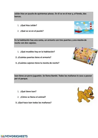 Lecturas comprensivas