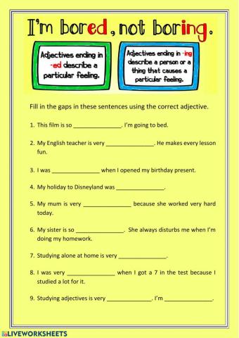 -ING and -ED Adjectives