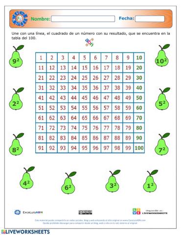 La tabla del 100 ABN cuadrados 01