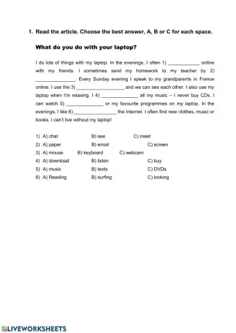 What do you do with your laptop?