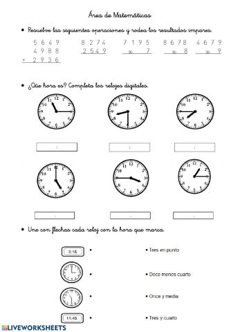 Sesión matemáticas