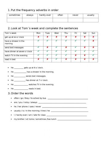 Adverbs of frequency