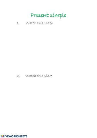 Present Simple Formation