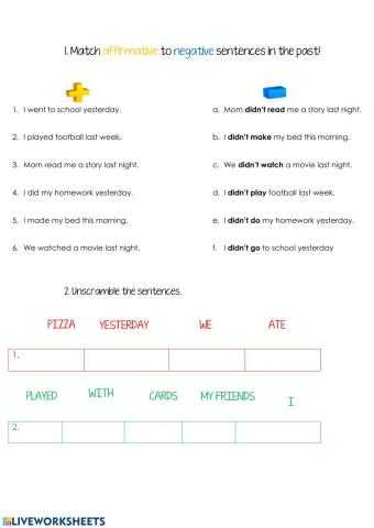 Simple past activities