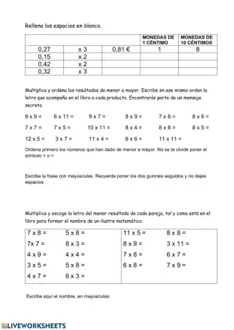Operaciones matemáticas
