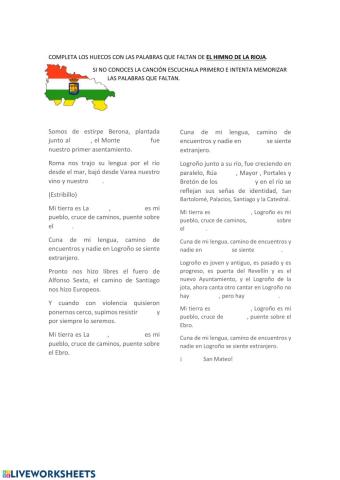 Completa la canción