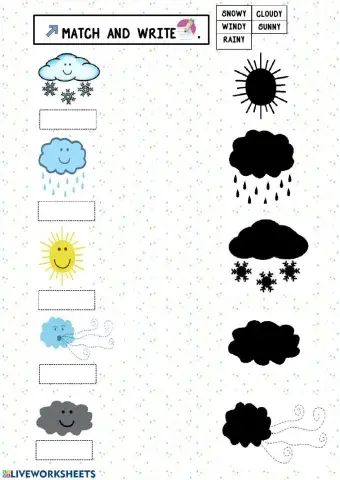 Weather - write and match