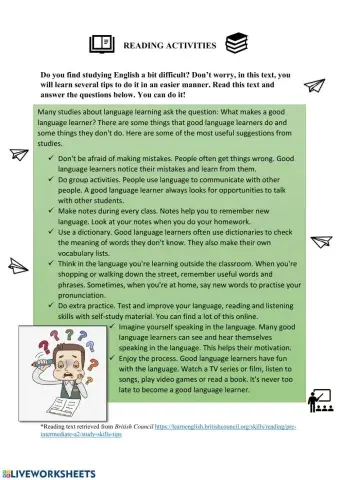 Reading: how to study a language?