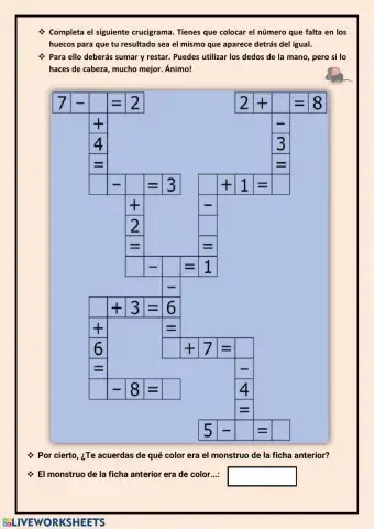 Crucigramas de sumas