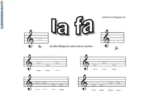 Notas fa y la