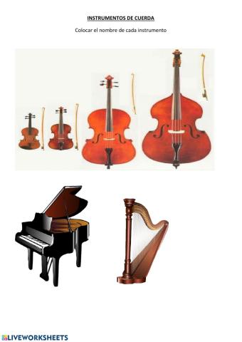 Orquesta sinfónica: instrumentos de cuerda