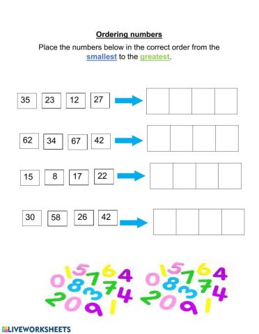 Ordering numbers