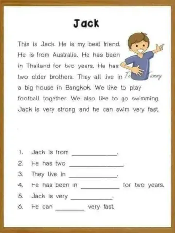 Reading comprehension for kids