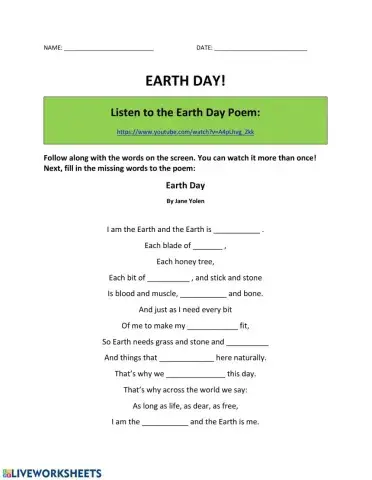 Earth Day Poem