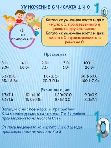 Умножение с 1 и 0