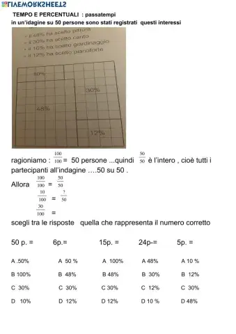Situazioni descritte con percentuali