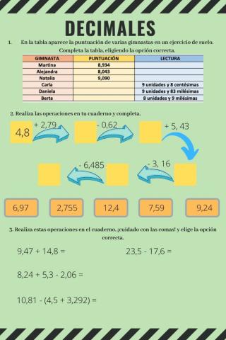 Números decimalesales
