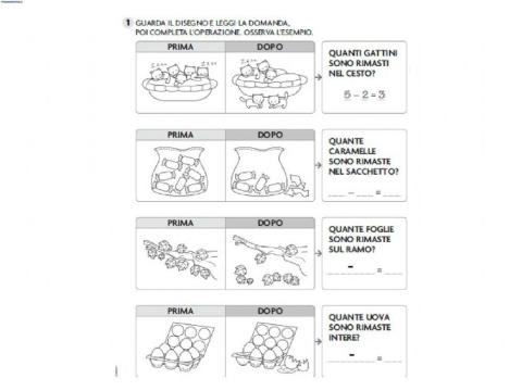 Sottrazioni con le figure