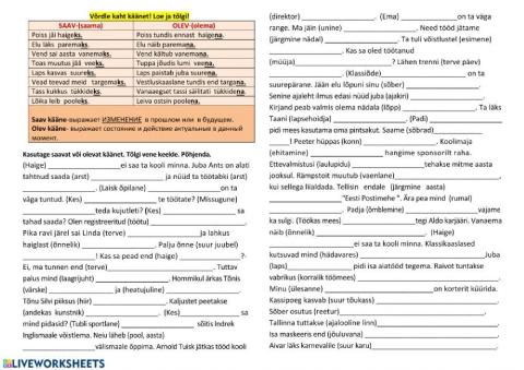 7klass-SAAV KÄÄNE ja OLEV kääne
