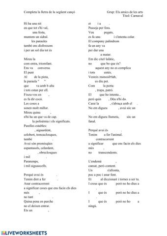 Carnaval, els amics de les  arts