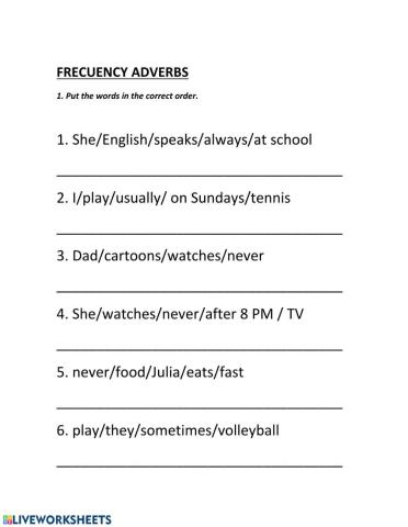 Frecuency adverbs2