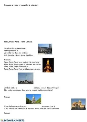 Chanson - Paris, Paris, Paris (Henri Lamare)