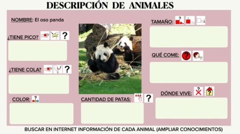 Descripción animales