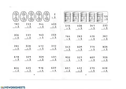 Operaciones de multiplicación