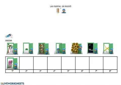 Ordena las secuencias según aparecen en el video.