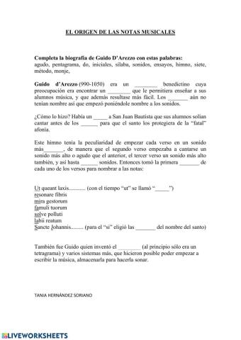 El origen de las notas musicales