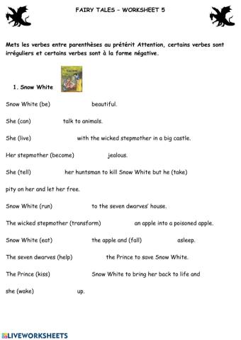 Fairy Tales : past simple