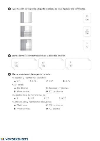 Decimales y algunas operaciones