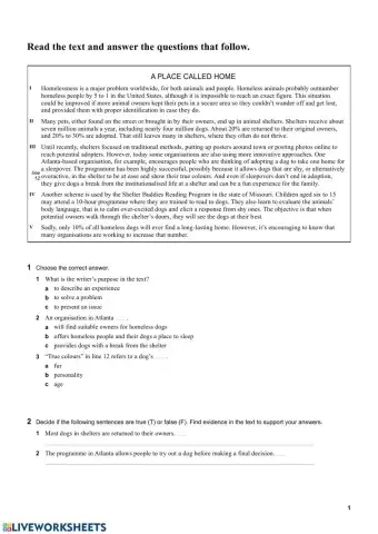 READING.   A PLACE CALLED HOME