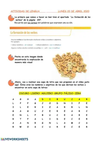 Formación de los verbos