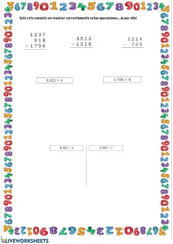 Ficha operaciones 1 3er trimestre 3º