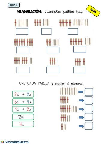 Numeración palillos abn