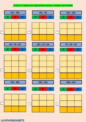 Sumas y Restas con llevada 1 (Laura)