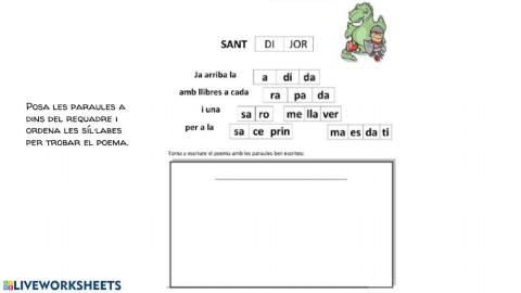 Poema de sant jordi.