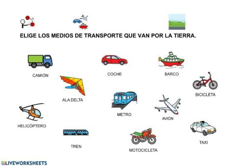 Medios de transporte terrestres