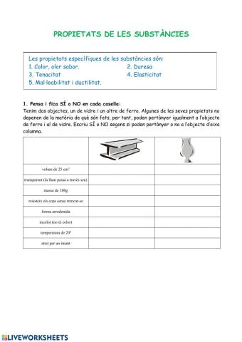 Propietats de la matèria