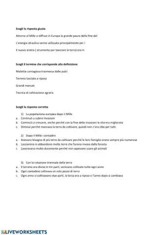 La vita dopo il Mille