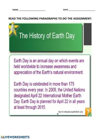 Earth Day order events